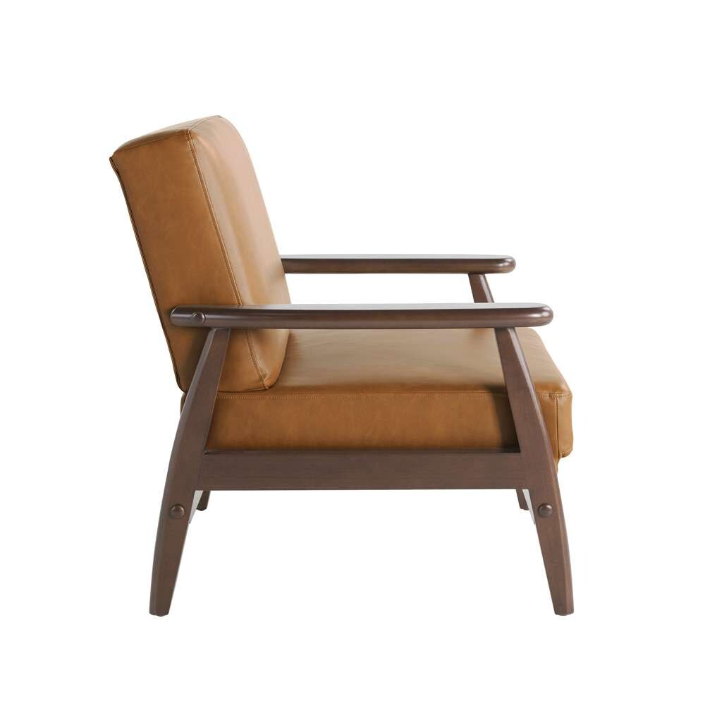 Lifestyle Solutions - Studio Living Arlene Vegan Leather Accent Chair, Carmel - 171A010CAR veiw 4