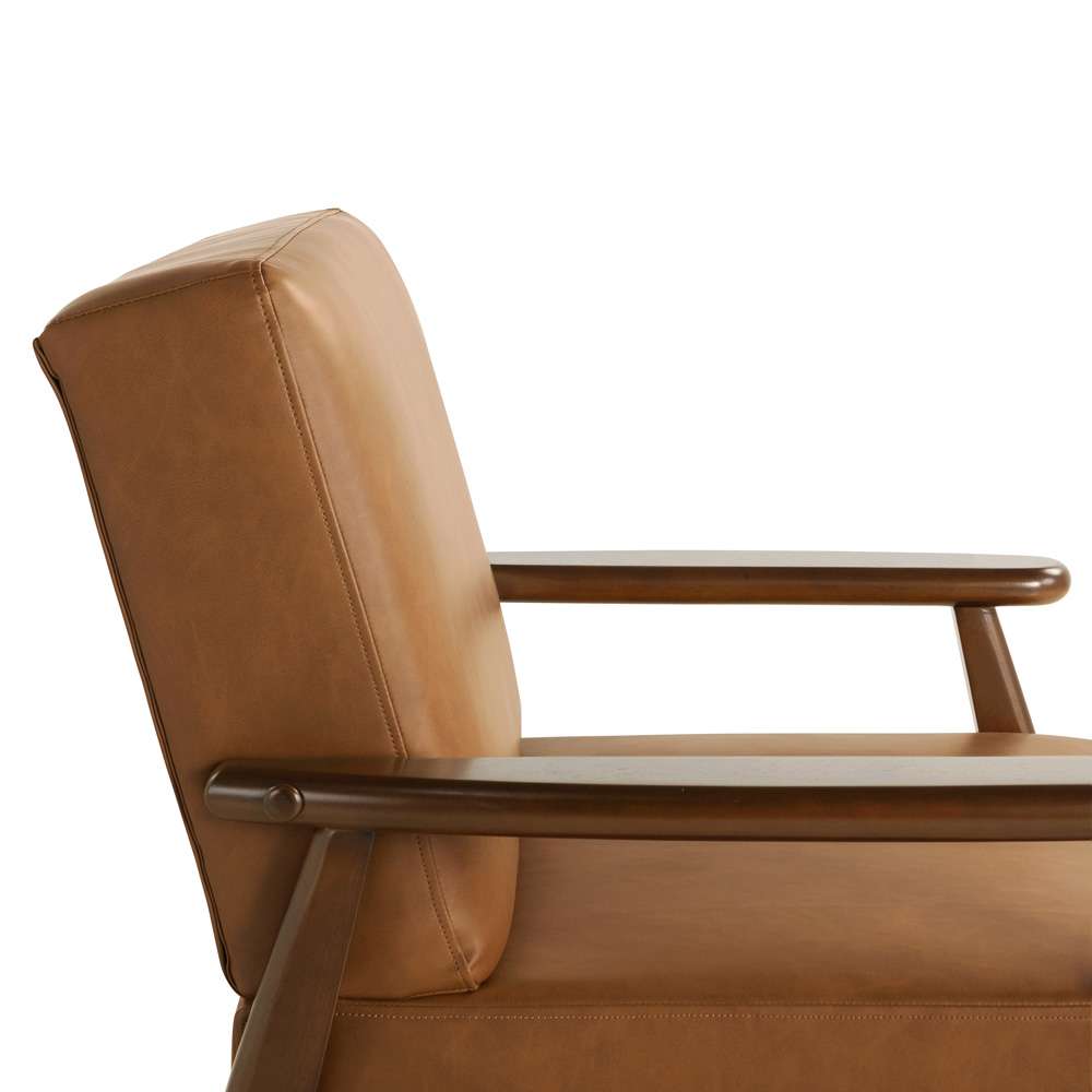 Lifestyle Solutions - Studio Living Arlene Vegan Leather Accent Chair, Carmel - 171A010CAR veiw 6