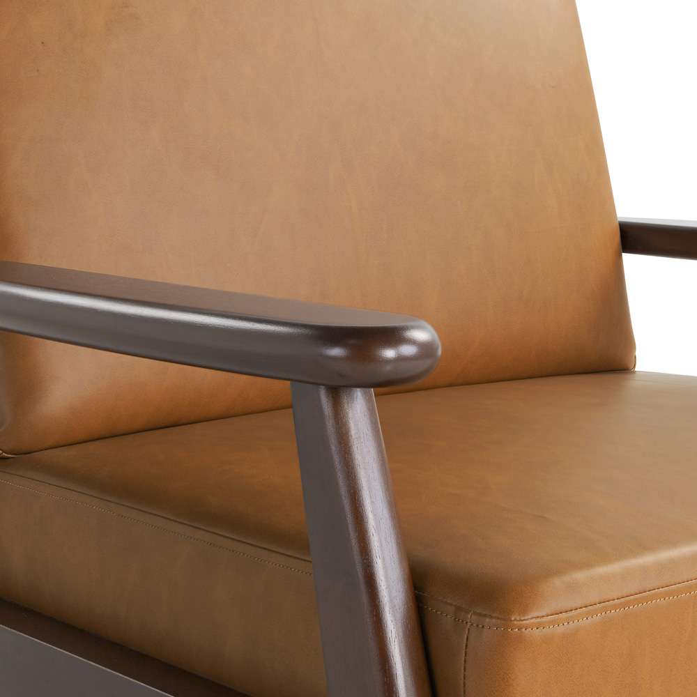 Lifestyle Solutions - Studio Living Arlene Vegan Leather Accent Chair, Carmel - 171A010CAR veiw 7