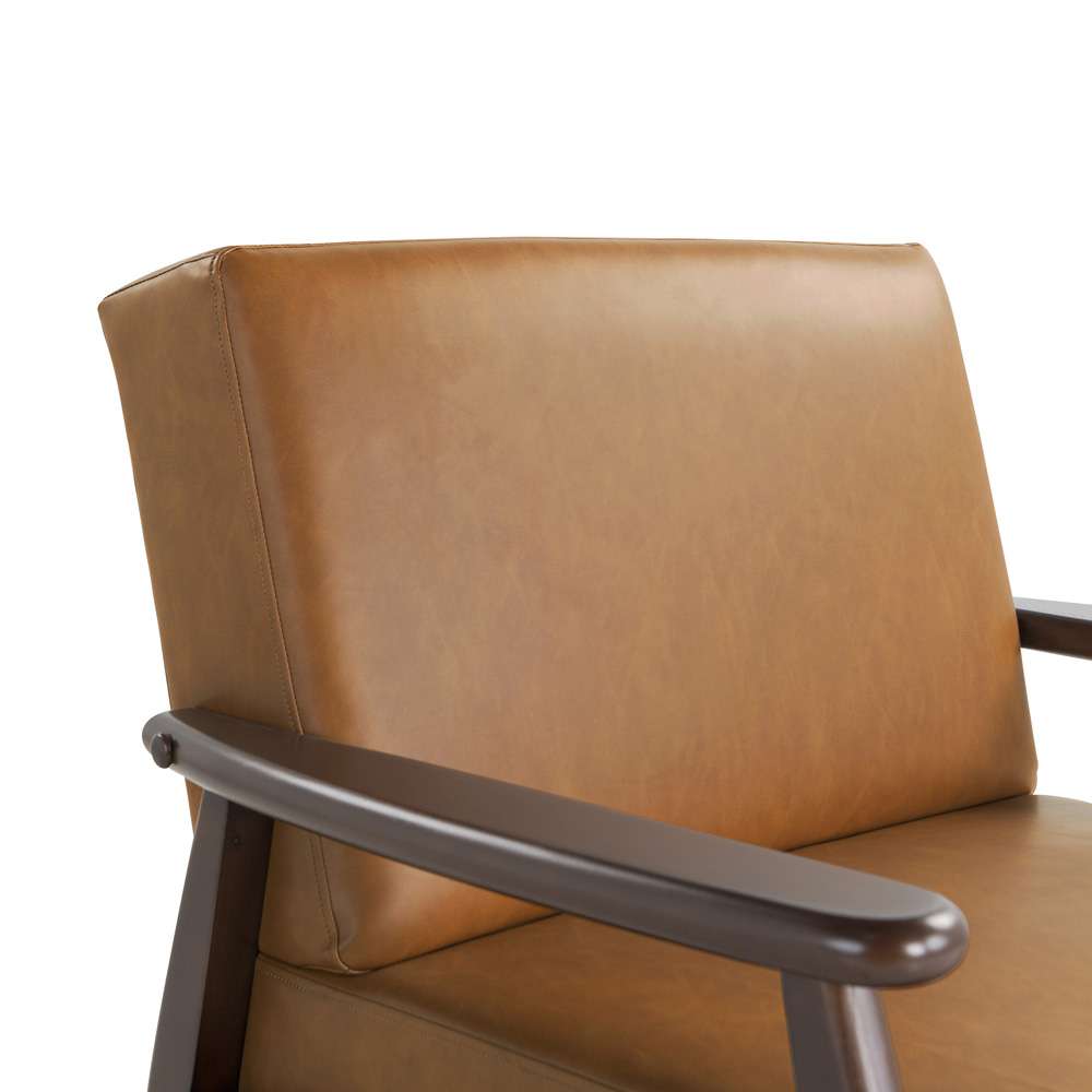 Lifestyle Solutions - Studio Living Arlene Vegan Leather Accent Chair, Carmel - 171A010CAR veiw 8