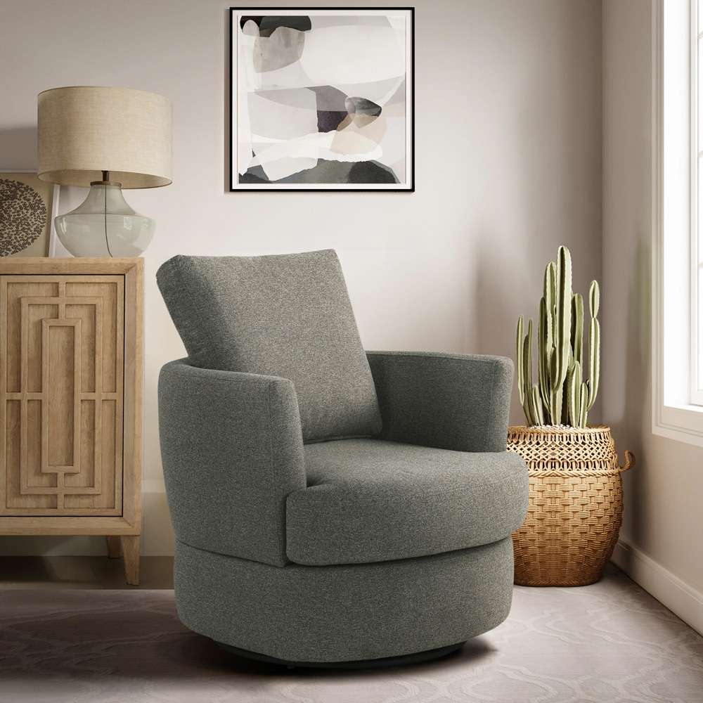 Lifestyle Solutions - Studio Living Ellison Swivel Accent Chair, Gray - 171A009GRY veiw 3