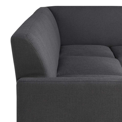 Lifestyle Solutions - Studio Living Sorren Bumper Sectional Sofa, Charcoal - 135A017CHR-SET veiw 4