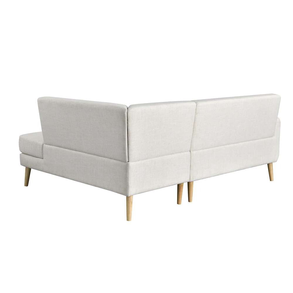 Lifestyle Solutions - Studio Living Sorren Bumper Sectional Sofa, Cream - 135A017CRM-SET veiw 2