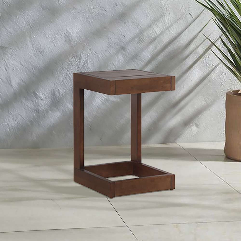 Linon Home Decor - Summerlyn Outdoor C Table, Walnut - OD30WAL01U veiw 7