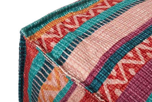 Loloi - PF0011 Fiesta 24inW x 24inD x 13inH Pouf - PF01PF0011FD00PF05 veiw 2