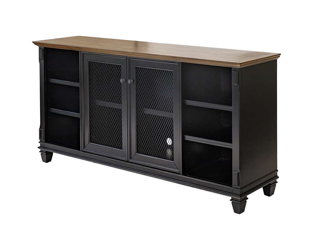 Martin Furniture - Hartford - Traditional Wood Sideboard, Dining Storage, TV Stand, Entertainment Console, Fully Assembled, Black - IMHF370 veiw 1
