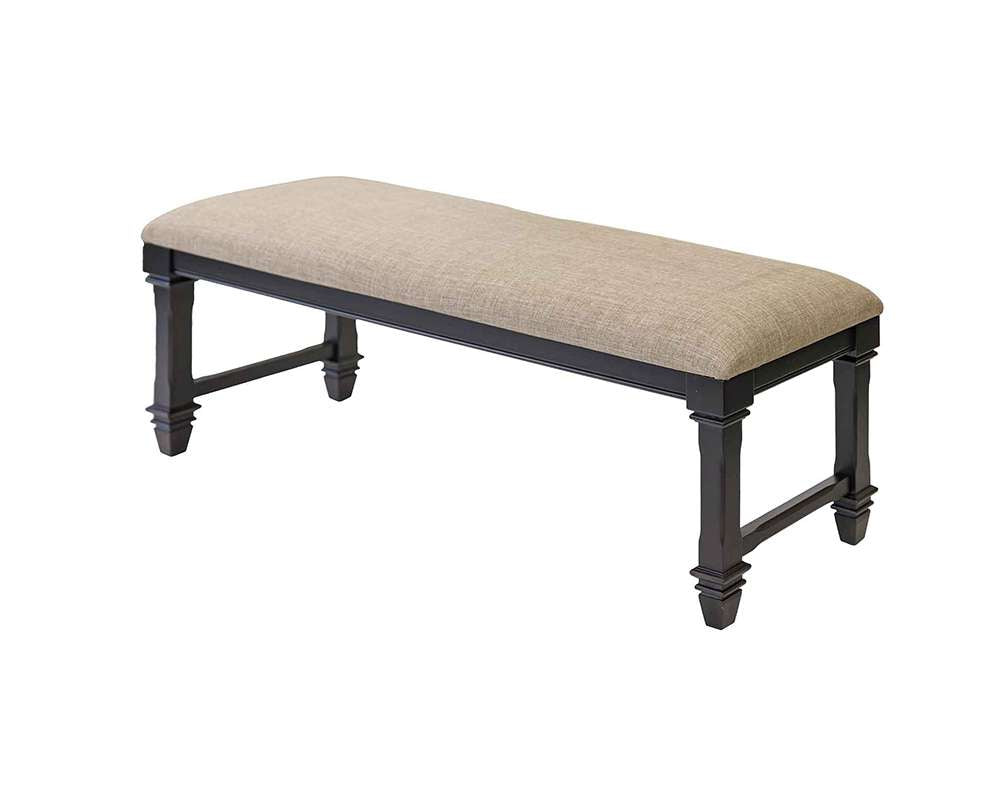 Martin Furniture - Hartford - Traditional Wood Dining Table Bench, Kitchen seat, Fully Assembled, Black - IMHF60 veiw 1