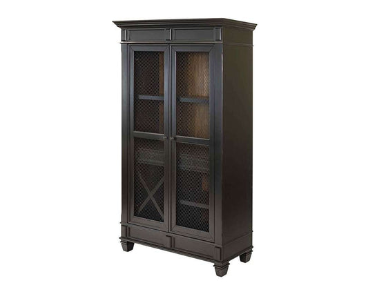 Martin Furniture - Hartford - Traditional Wood Kitchen Display Cabinet, Dining Storage, Black - IMHF4878 veiw 1