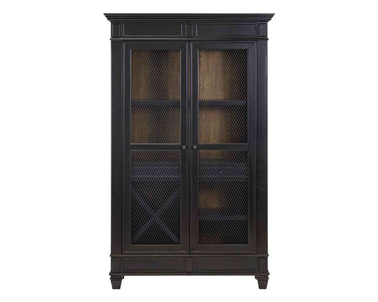 Martin Furniture - Hartford - Traditional Wood Kitchen Display Cabinet, Dining Storage, Black - IMHF4878 veiw 2