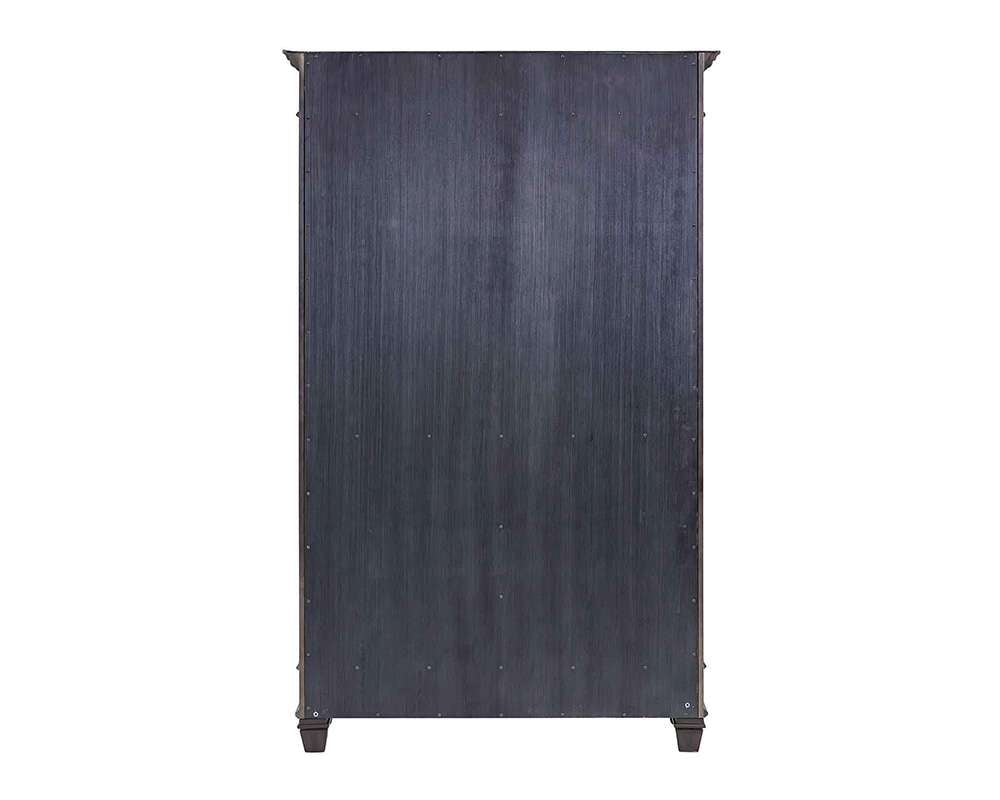 Martin Furniture - Hartford - Traditional Wood Kitchen Display Cabinet, Dining Storage, Black - IMHF4878 veiw 3