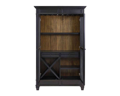 Martin Furniture - Hartford - Traditional Wood Kitchen Display Cabinet, Dining Storage, Black - IMHF4878 veiw 4