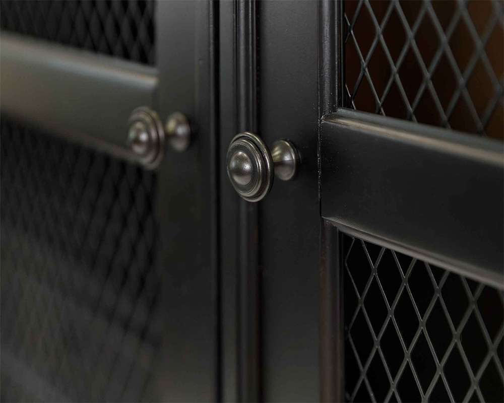 Martin Furniture - Hartford - Traditional Wood Kitchen Display Cabinet, Dining Storage, Black - IMHF4878 veiw 7