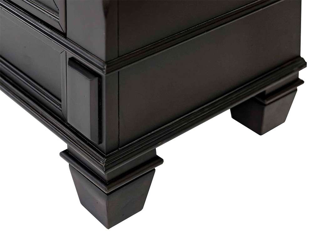 Martin Furniture - Hartford - Traditional Wood Kitchen Display Cabinet, Dining Storage, Black - IMHF4878 veiw 9