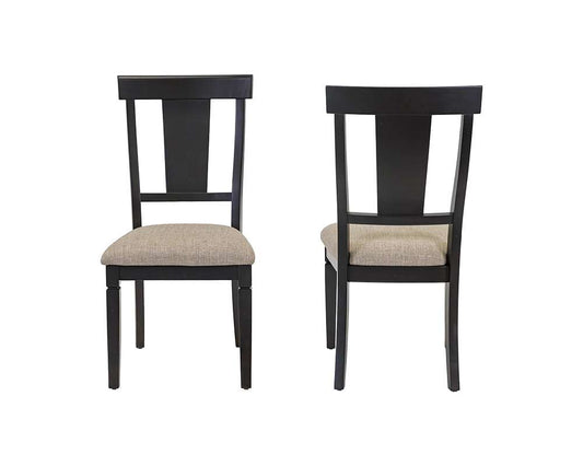 Martin Furniture - Hartford - Two Wood Traditional Kitchen Table Chairs, Dining Seats, Black - IMHF70KIT2 veiw 1