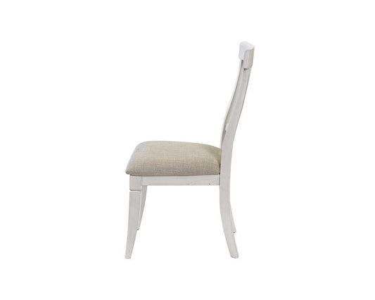 Martin Furniture - Hartford - Two Wood Traditional Kitchen Table Chairs, Dining Seats, White - IMHF70CKIT2 veiw 2
