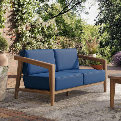 New Classic Furniture - Bali Outdoor Solid Wood Loveseat-Dark Blue - G896B-20 veiw 5