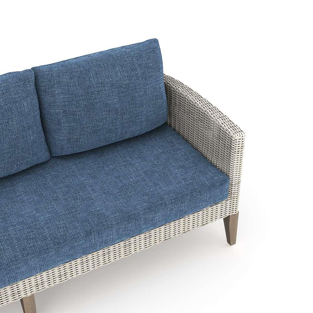 New Classic Furniture - Carezza 5 Piece Patio Set - Outdoor Sofa, 2 Outdoor Club Chairs, 2 Outdoor Ottomans-Dark Blue - G852B-5S veiw 4