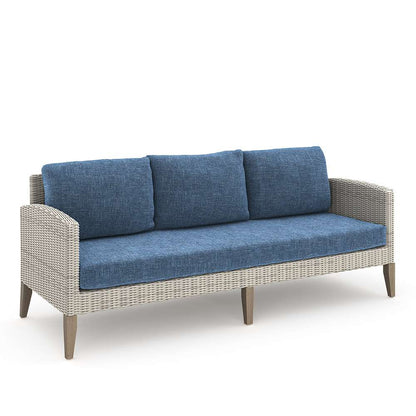New Classic Furniture - Carezza 5 Piece Patio Set - Outdoor Sofa, 2 Outdoor Club Chairs, 2 Outdoor Ottomans-Dark Blue - G852B-5S veiw 5