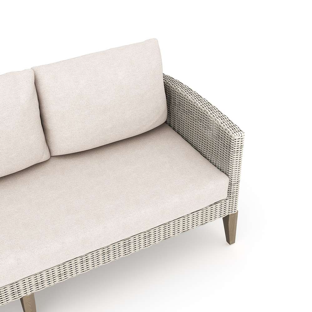 New Classic Furniture - Carezza 5 Piece Patio Set - Outdoor Sofa, 2 Outdoor Club Chairs, 2 Outdoor Ottomans- Taupe - G852G-5S veiw 4
