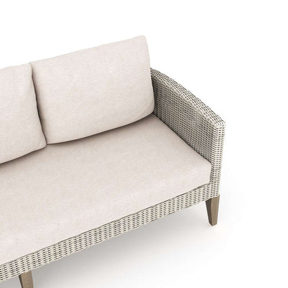 New Classic Furniture - Carezza 5 Piece Patio Set - Outdoor Sofa, 2 Outdoor Club Chairs, 2 Outdoor Ottomans- Taupe - G852G-5S veiw 4