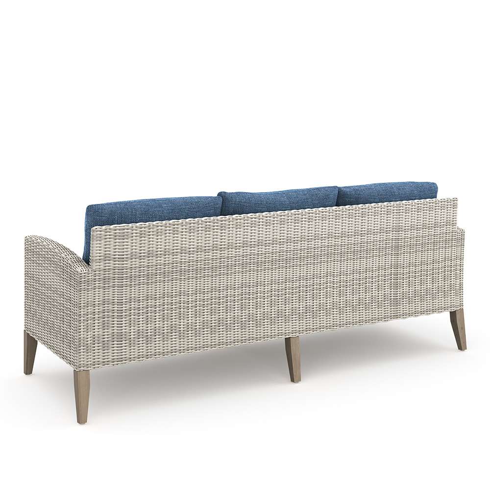 New Classic Furniture - Carezza 6 Piece Patio Set-Outdoor Sofa, 2 Outdoor Chairs, 2 Outdoor Ottomans & Outdoor Coffee Table-Blue - 60-852B-6P veiw 2
