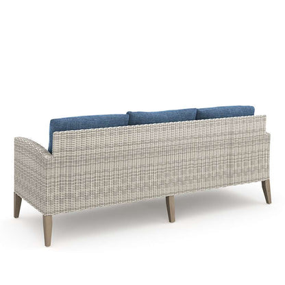 New Classic Furniture - Carezza 6 Piece Patio Set-Outdoor Sofa, 2 Outdoor Chairs, 2 Outdoor Ottomans & Outdoor Coffee Table-Blue - 60-852B-6P veiw 2