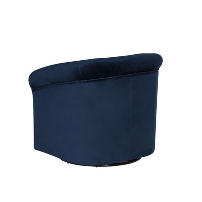 Powell Company - Bonnie Swivel Club Chair, Blue - D1209S23BLUE veiw 4