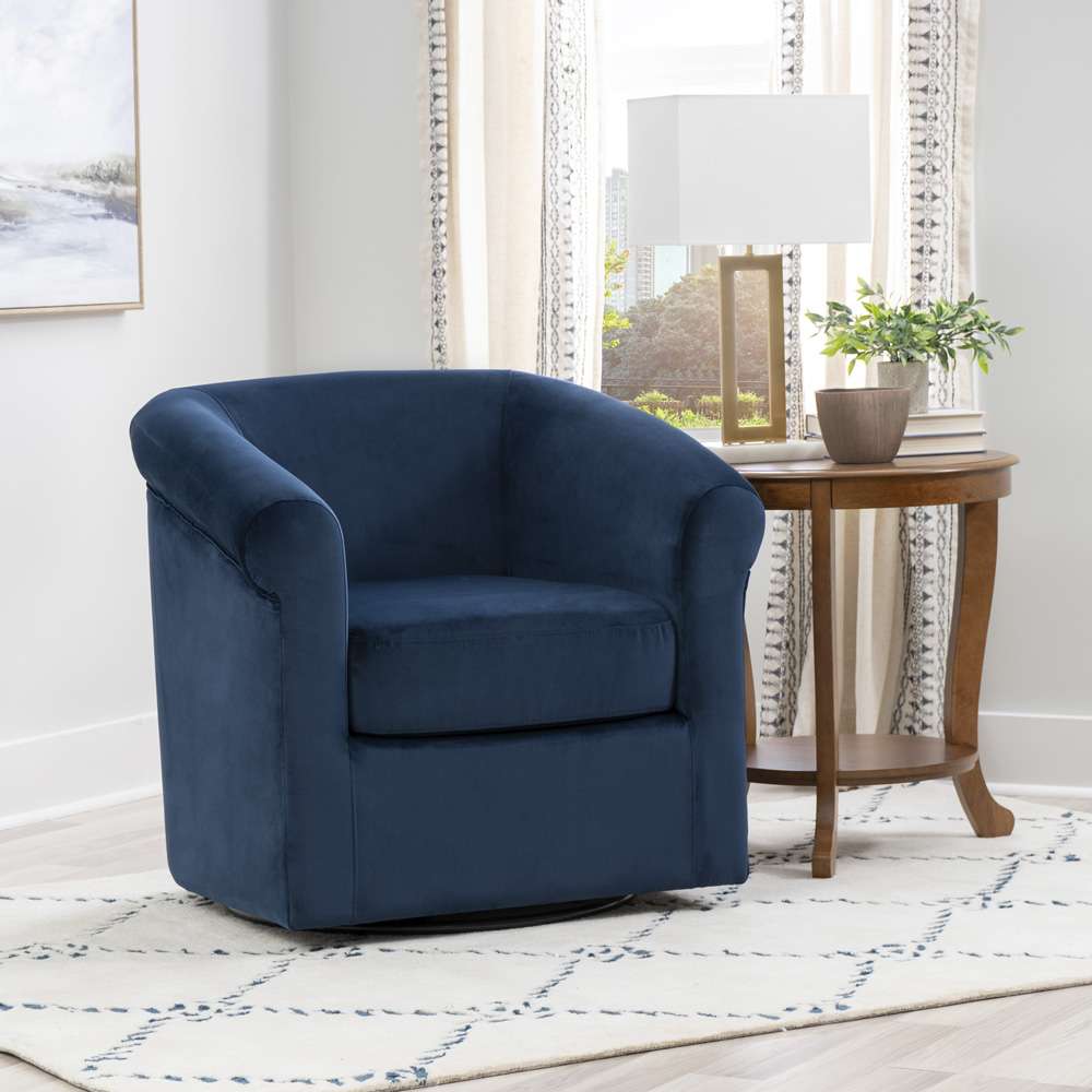 Powell Company - Bonnie Swivel Club Chair, Blue - D1209S23BLUE veiw 8