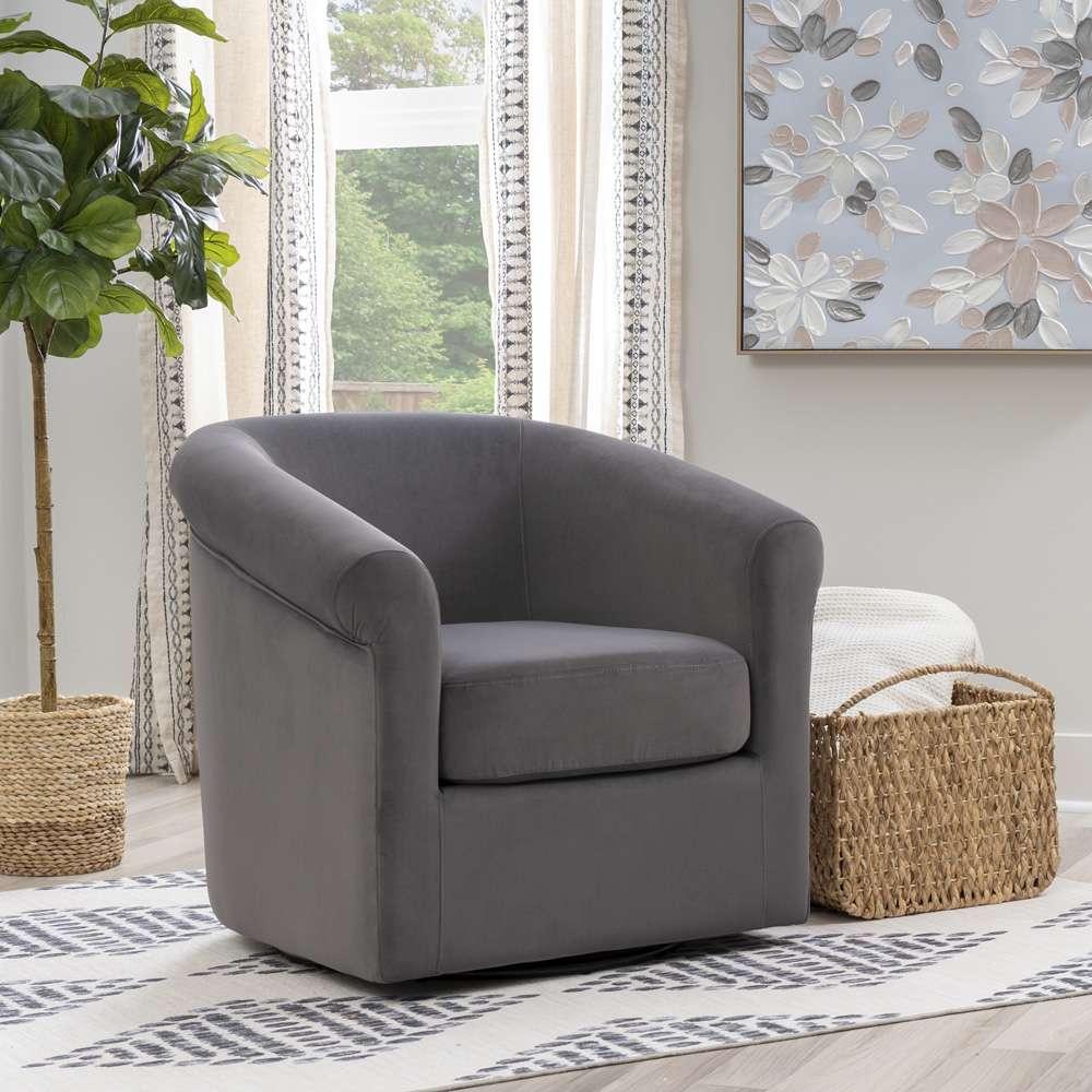 Powell Company - Bonnie Swivel Club Chair, Gray - D1209S23GREY veiw 8