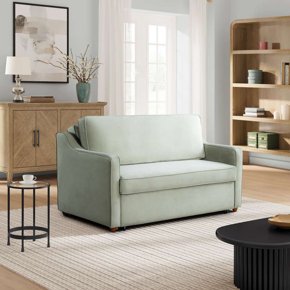 Serta by Lifestyle Solutions - Draper Convertible Loveseat, Sage - 112A034SGE veiw 4