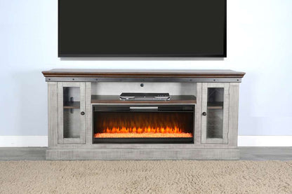 Sunny Designs -  128in Entertainment Wall with Electric Fireplace - K3649TA-CFC veiw 2