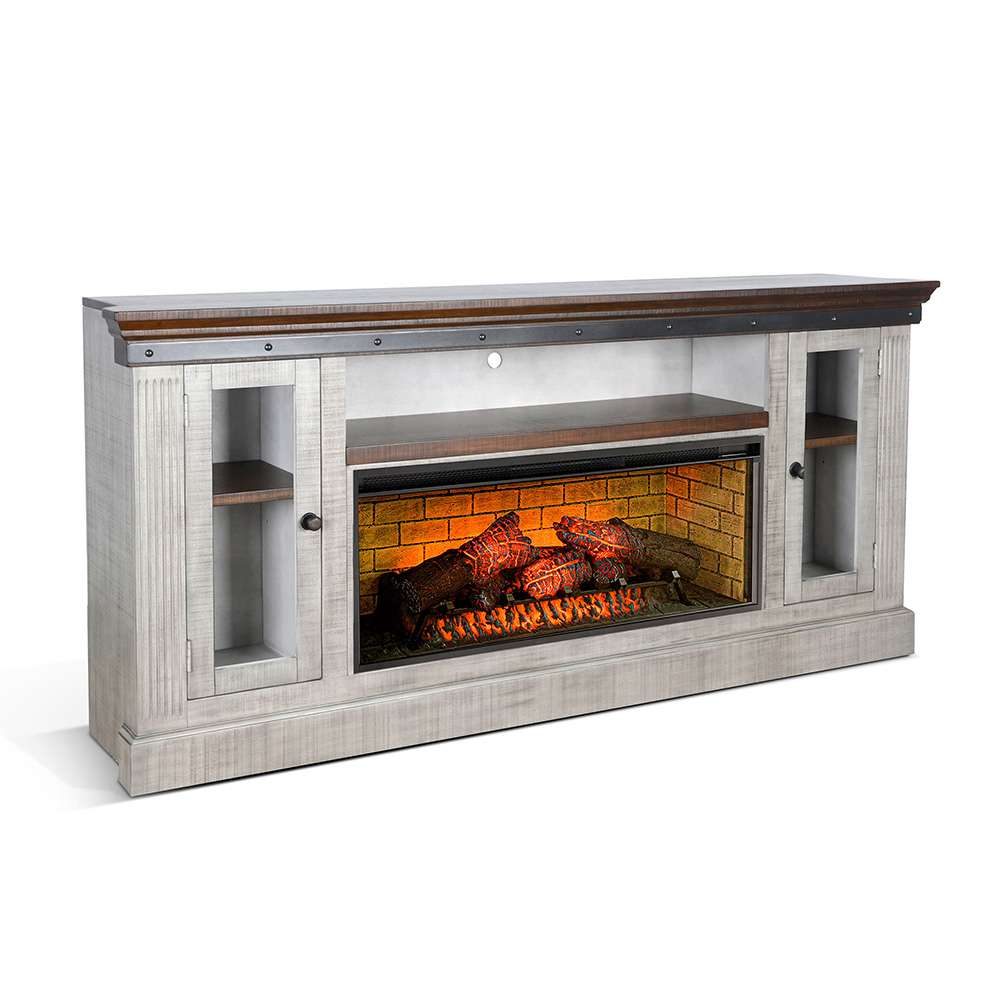 Sunny Designs -  128in Entertainment Wall with Electric Fireplace - K3649TA-CFW veiw 1