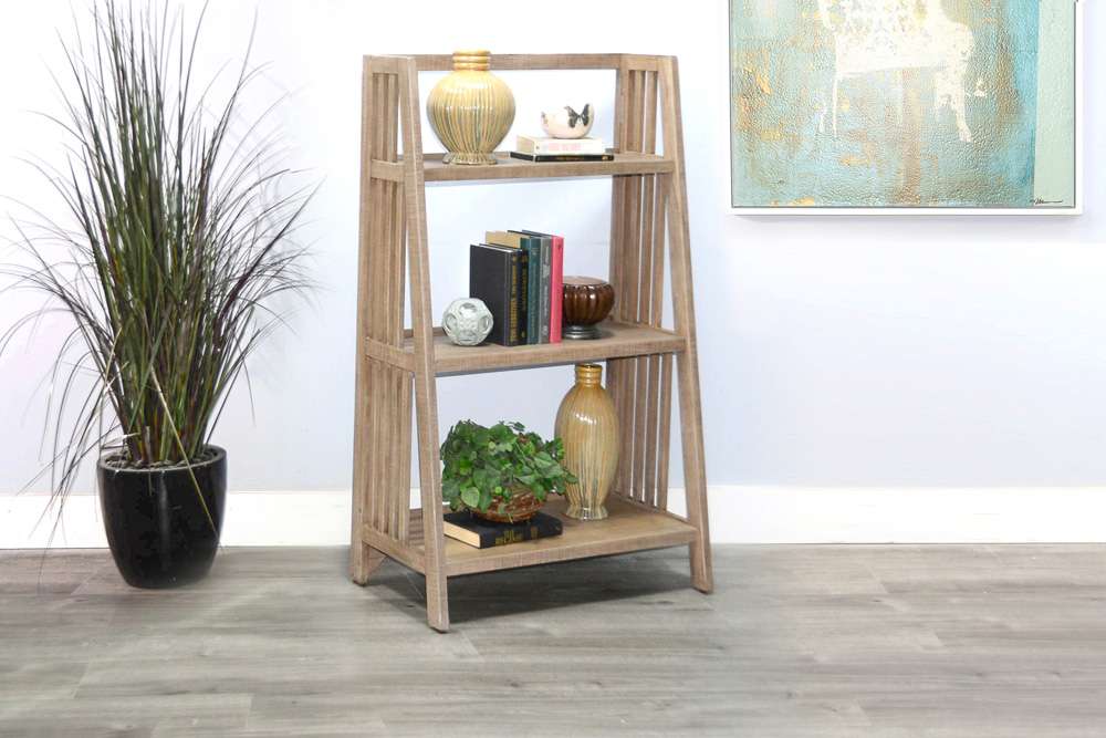 Sunny Designs -  48in Mahogany Wood Folding Bookcase - 2839DR-48 veiw 2