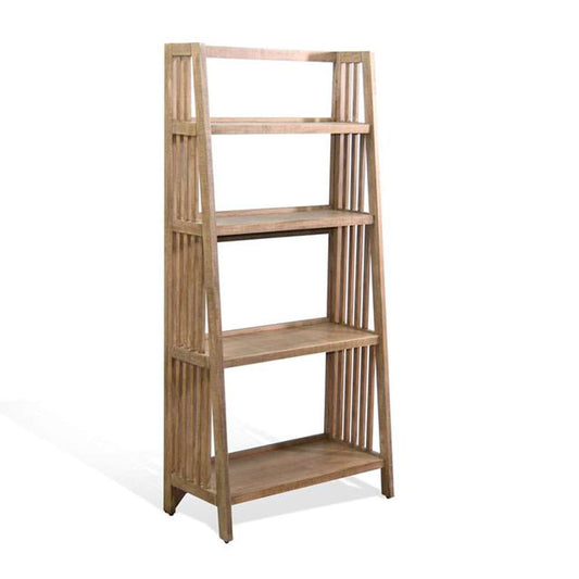 Sunny Designs -   60in Mahogany Wood Folding Bookcase - 2839DR-60 veiw 1