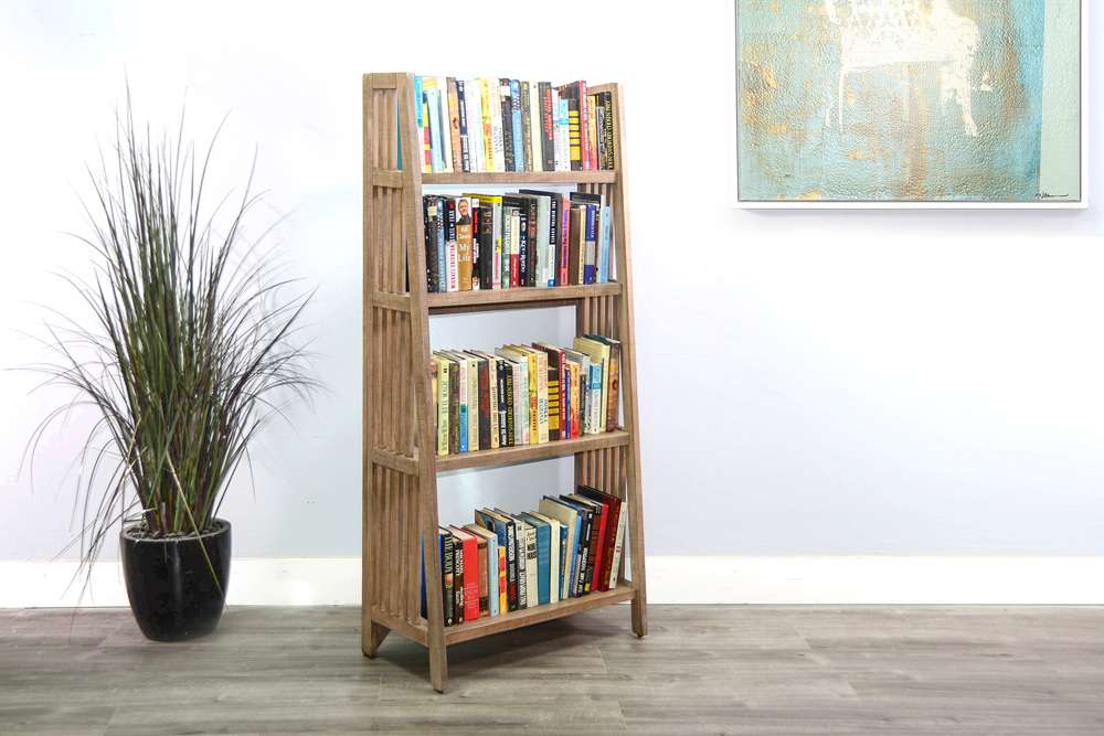 Sunny Designs -   60in Mahogany Wood Folding Bookcase - 2839DR-60 veiw 2