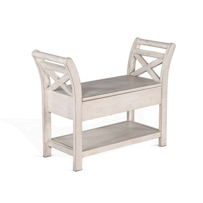 Sunny Designs -  Accent Bench with Storage, Wood Seat - 2075MW veiw 1