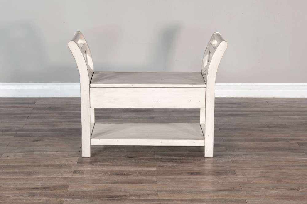 Sunny Designs -  Accent Bench with Storage, Wood Seat - 2075MW veiw 4