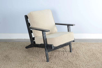 Sunny Designs - Marina -  Marina Mid-Century Mahogany Accent Chair with Cushion - Black Sand - 4610BS veiw 3
