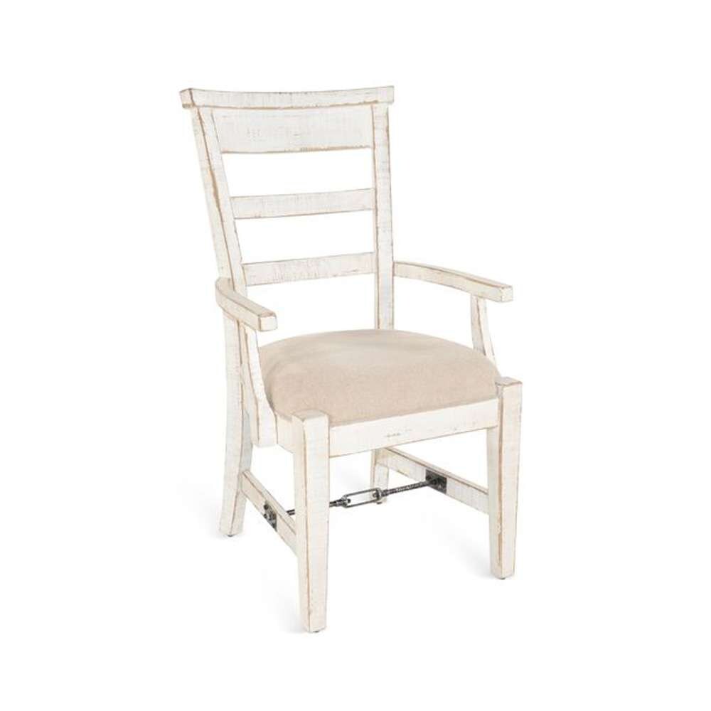 Sunny Designs - Marina -  Marina White Sand Arm Chair with Cushion Seat (Set of 2) - 1605WS veiw 1