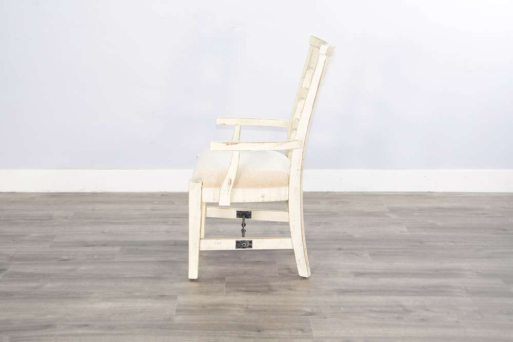 Sunny Designs - Marina -  Marina White Sand Arm Chair with Cushion Seat (Set of 2) - 1605WS veiw 2