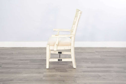 Sunny Designs - Marina -  Marina White Sand Arm Chair with Cushion Seat (Set of 2) - 1605WS veiw 2