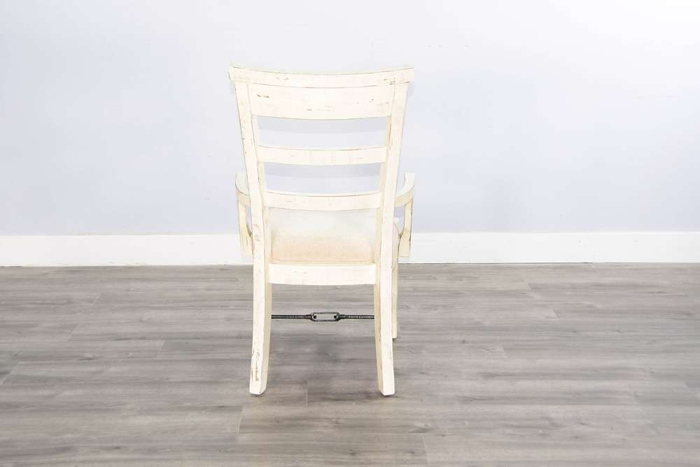 Sunny Designs - Marina -  Marina White Sand Arm Chair with Cushion Seat (Set of 2) - 1605WS veiw 3