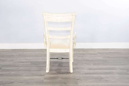 Sunny Designs - Marina -  Marina White Sand Arm Chair with Cushion Seat (Set of 2) - 1605WS veiw 3