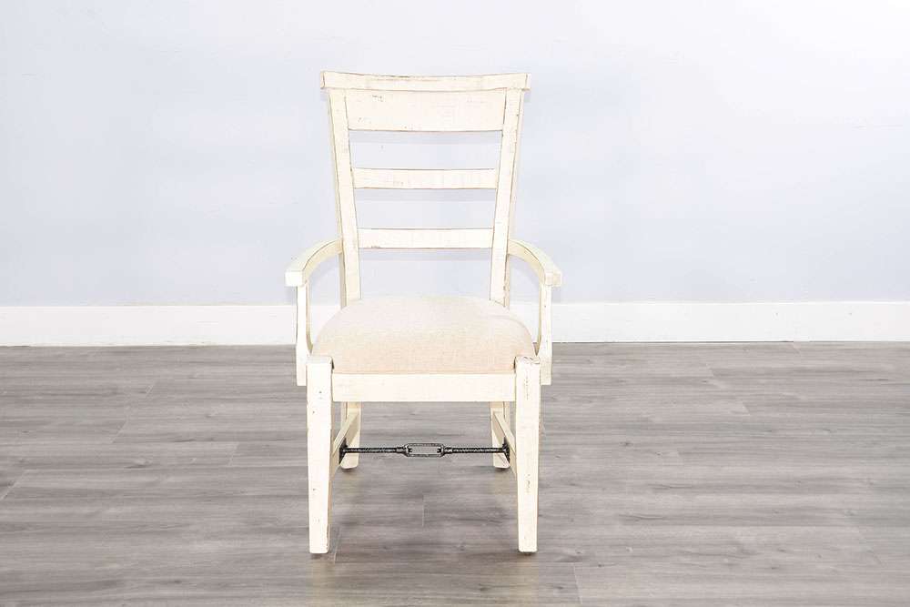 Sunny Designs - Marina -  Marina White Sand Arm Chair with Cushion Seat (Set of 2) - 1605WS veiw 4