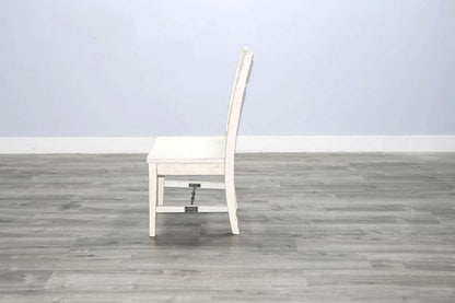 Sunny Designs - Marina -  White Sand Ladderback Chair with Turnbuckle, Wood Seat (Set of 2) - 1508WS-T veiw 4