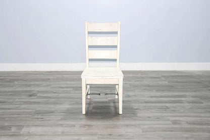 Sunny Designs - Marina -  White Sand Ladderback Chair with Turnbuckle, Wood Seat (Set of 2) - 1508WS-T veiw 5