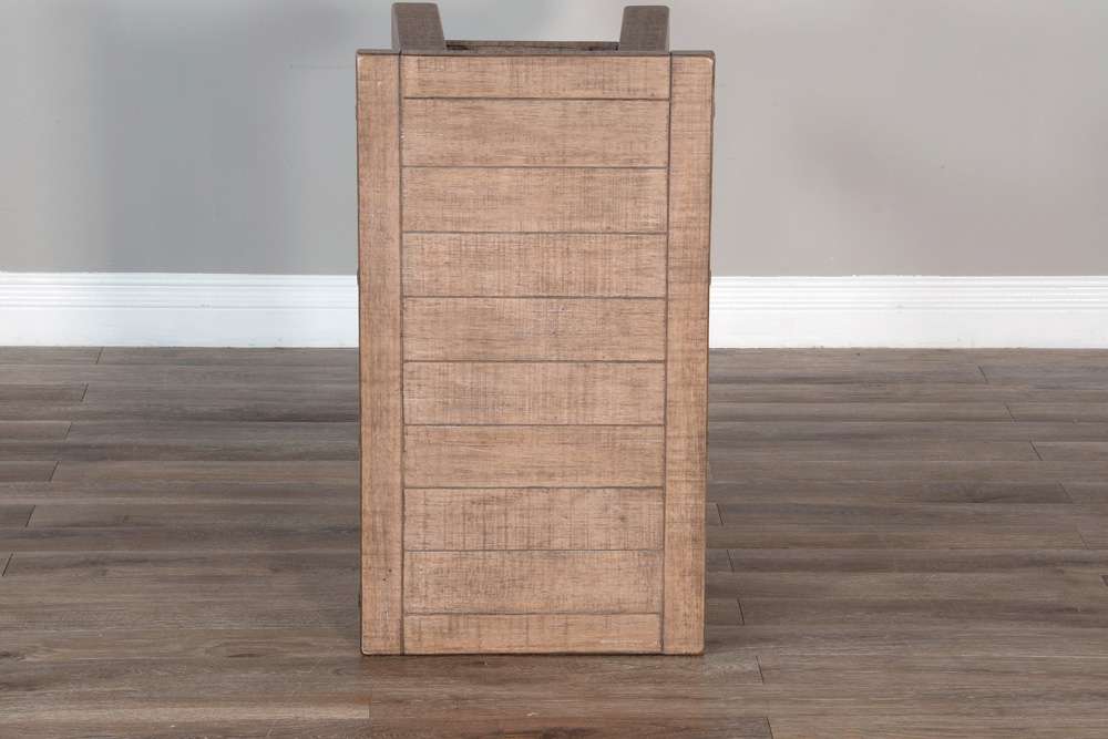 Sunny Designs -  Vivian 16in Farmhouse Mahogany Wood Chair Side Table in Light Brown - 3156DR-CS veiw 4