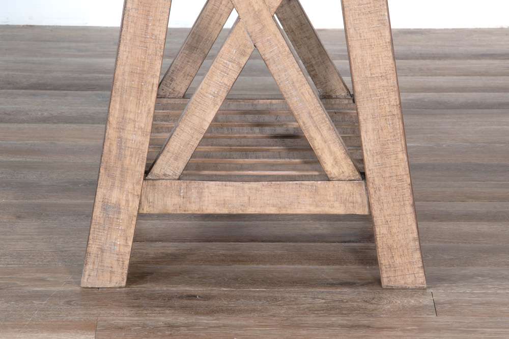 Sunny Designs -  Vivian 24in Farmhouse Mahogany Wood End Table in Light Brown - 3156DR-E veiw 2