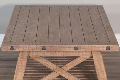 Sunny Designs -  Vivian 52in Farmhouse Mahogany Wood Coffee Table in Light Brown - 3156DR-C veiw 2