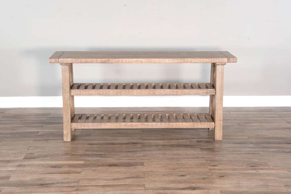 Sunny Designs -  Vivian 60in Farmhouse Mahogany Wood Sofa Table in Light Brown - 3156DR-S veiw 4